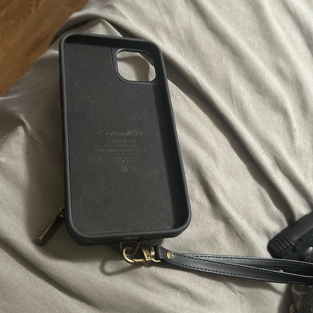 Black wallet case for iPhone 12 pro max brand new never used